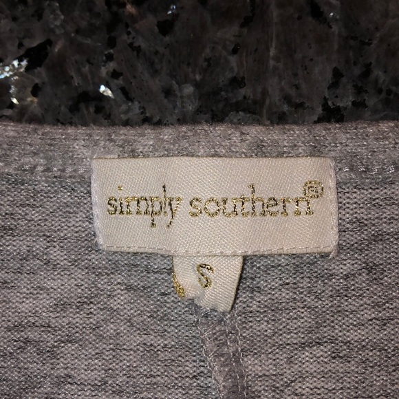 BNWOT Simply Southern Augusta Dress Grey - Picture 3 of 4
